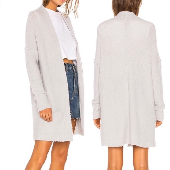 FREE PEOPLE Phantom Cardigan NWT S Heather Grey - Picture 4 of 11